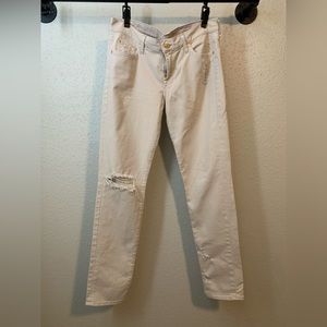 7 for All Mankind cream jeans